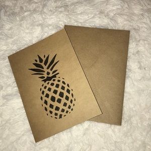 blank pineapple print card